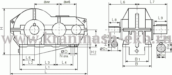Редуктор Ц2У 400К